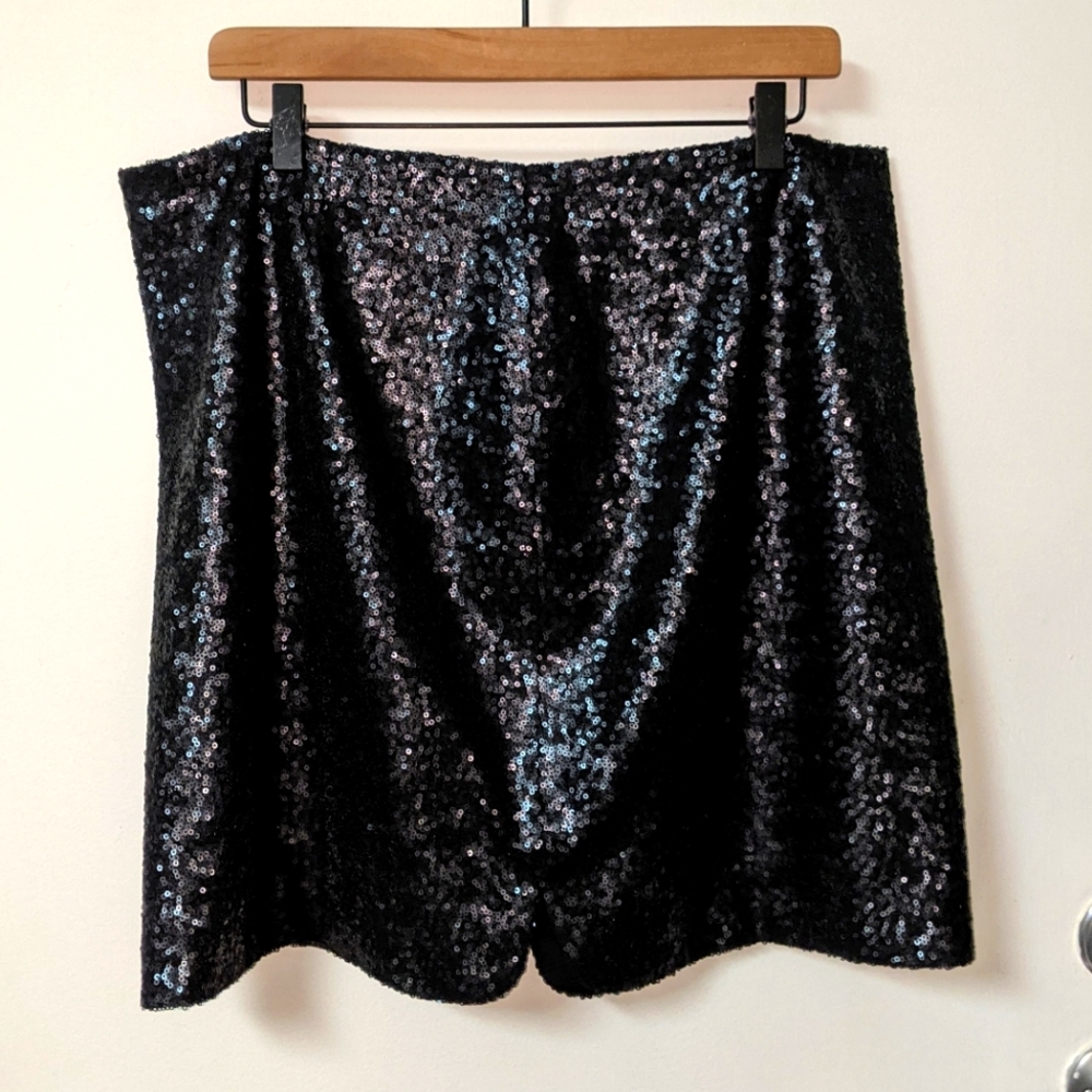 Nordstrom Halogen Grey Sequin Mini Skirt 16